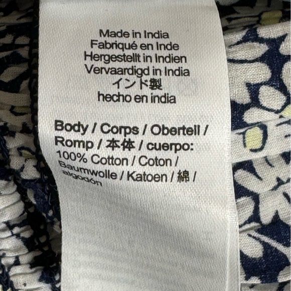 J Crew Factory Floral Print Puff Sleeve Smocked Peplum Top Sz S - Picture 11 of 12